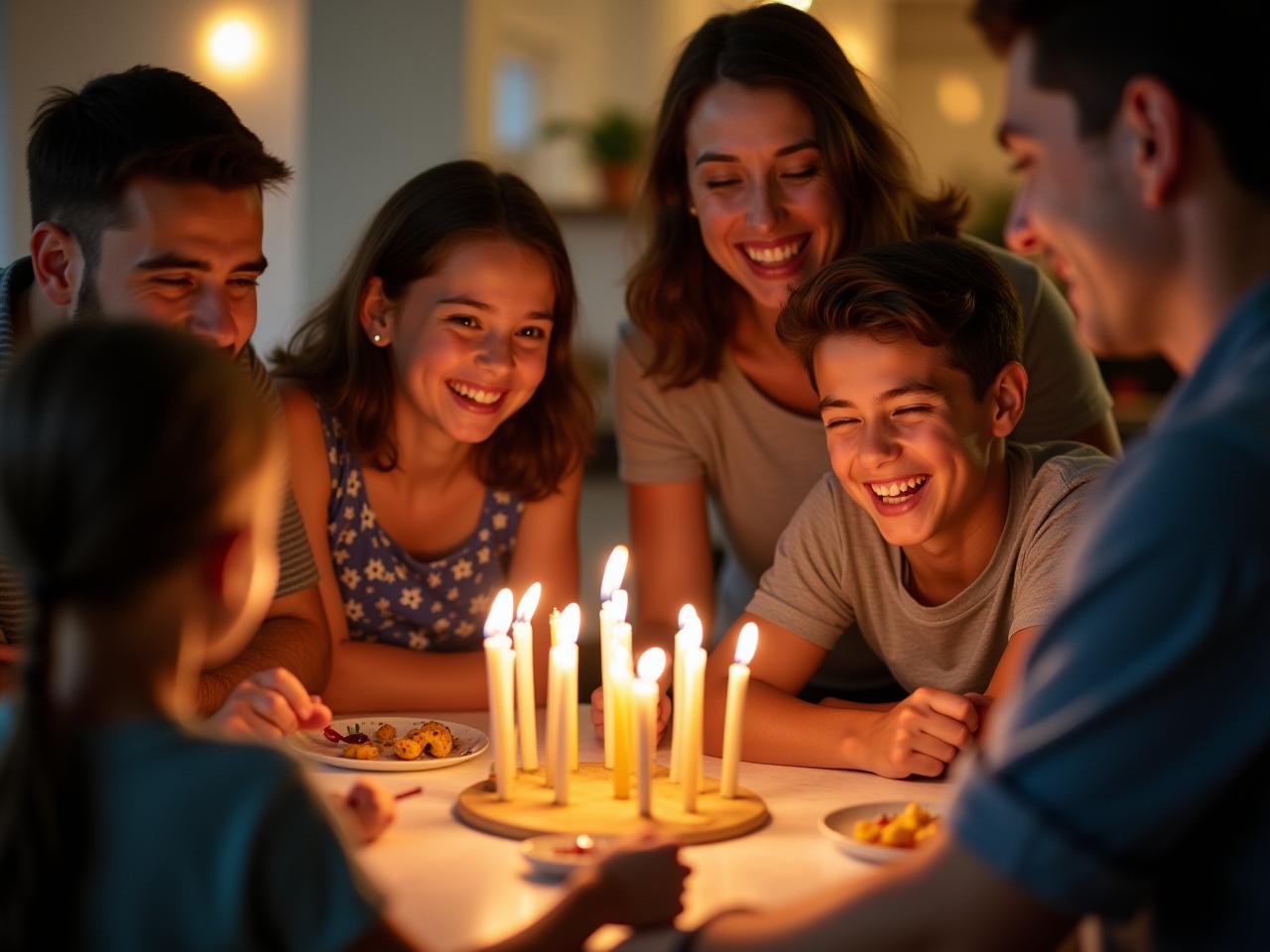 A group of happy people celebrating a family event.
