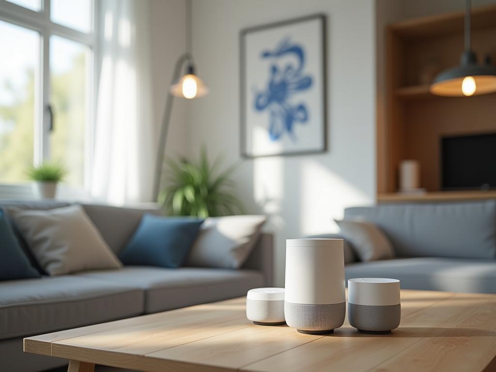 Smart home devices in a modern Jewish home setting