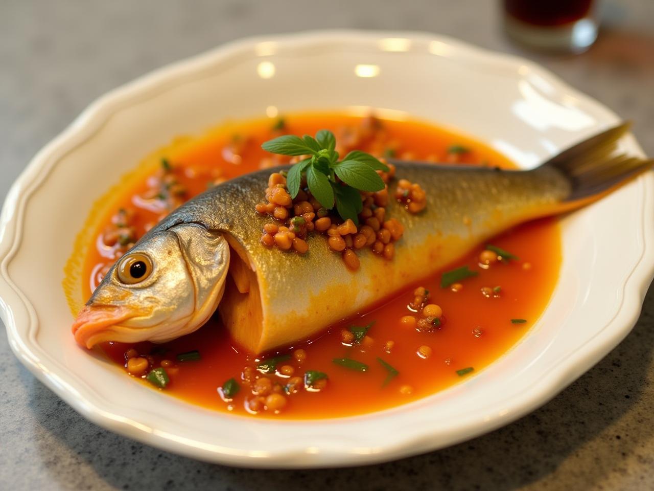 A delicious fish dish with a vibrant and flavorful sauce, perfect for Shabbat or holidays.