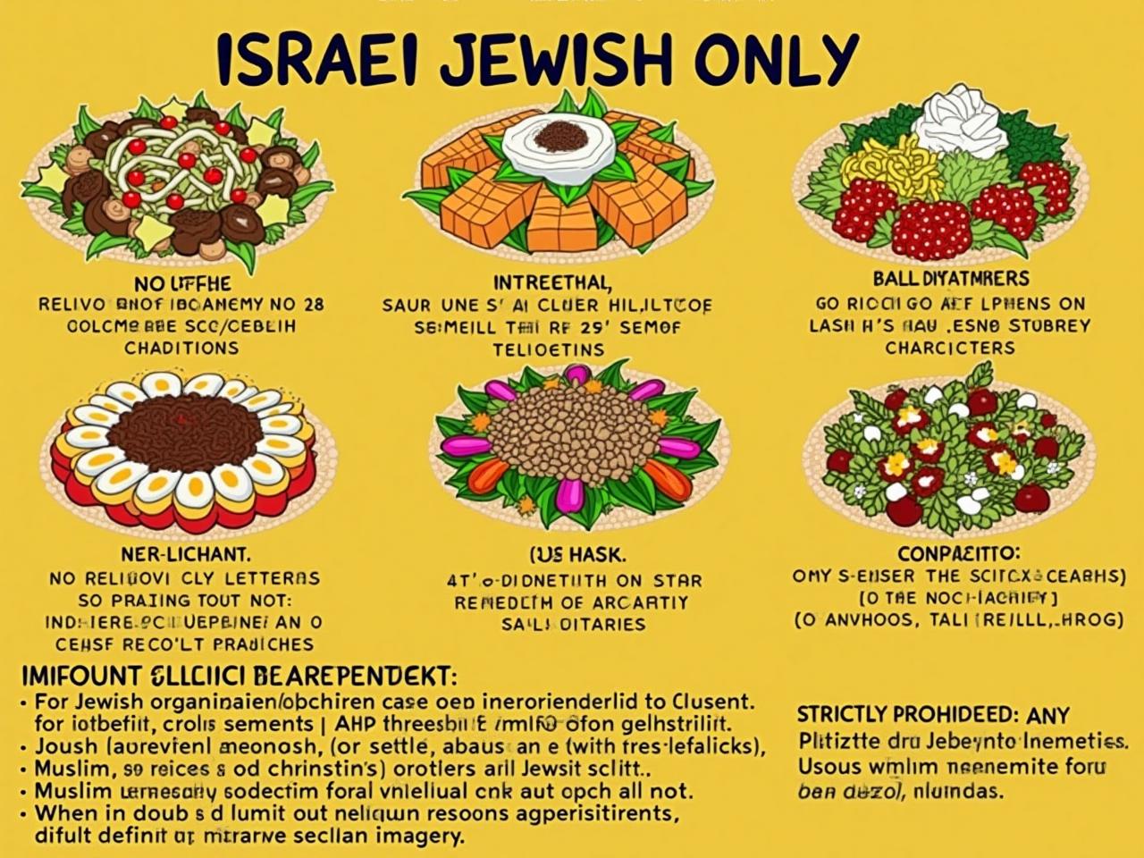 Colorful salads from various Jewish communities, prepared by chef Avi Shafran.